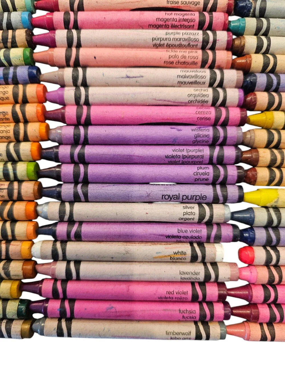 Large Lot of 75 Vintage 2004 Crayola Crayons Some Retired Colors Metallic GelFX